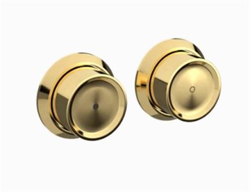 Toni Copenhagen skylleknapper i poleret messing natur enkelt